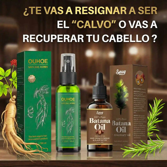 KIT TÓNICO OUHOE + ACEITE DE BATANA (Crecimiento Intensivo)