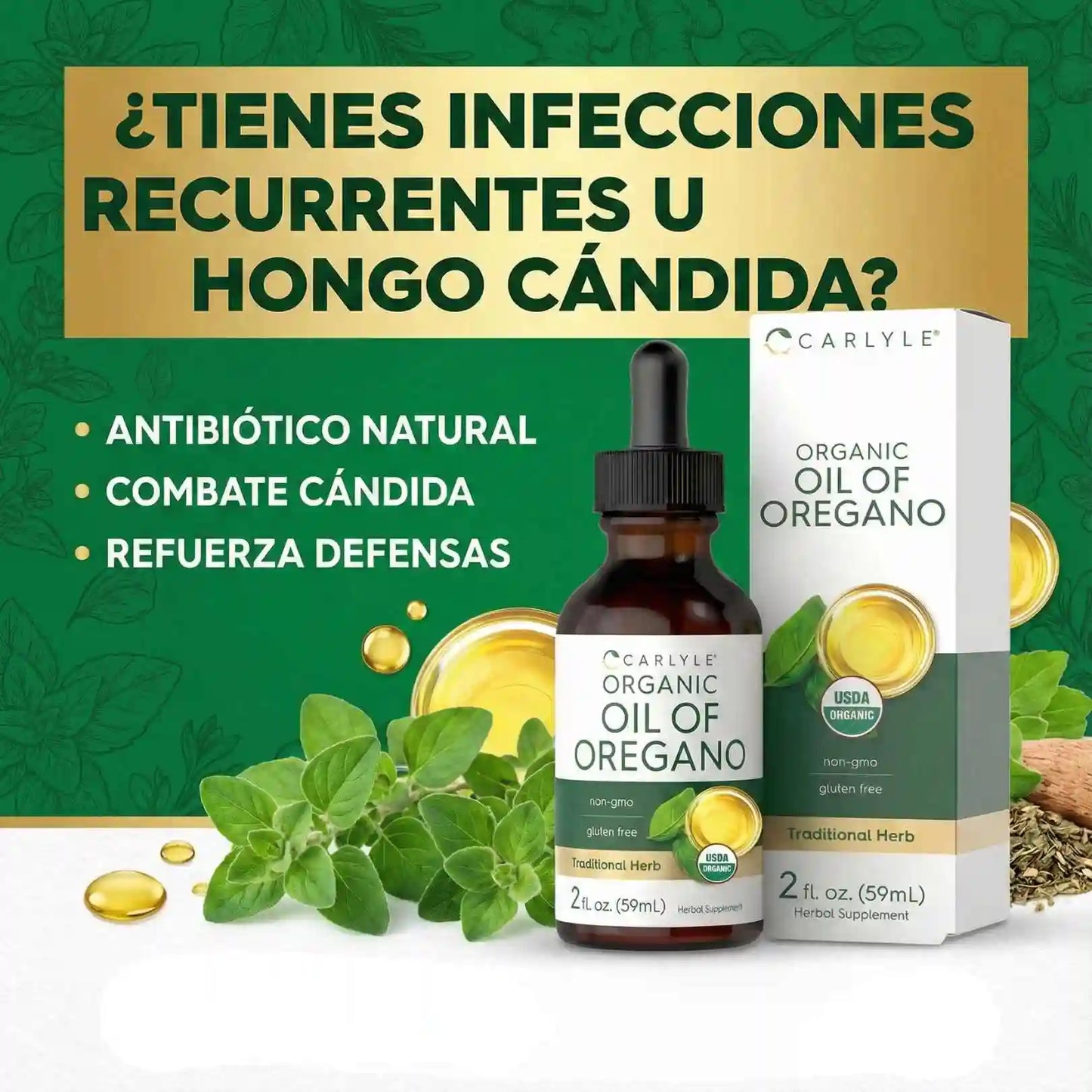 ACEITE DE OREGANO (elimina el hongo cándida, parásitos y bacterias)