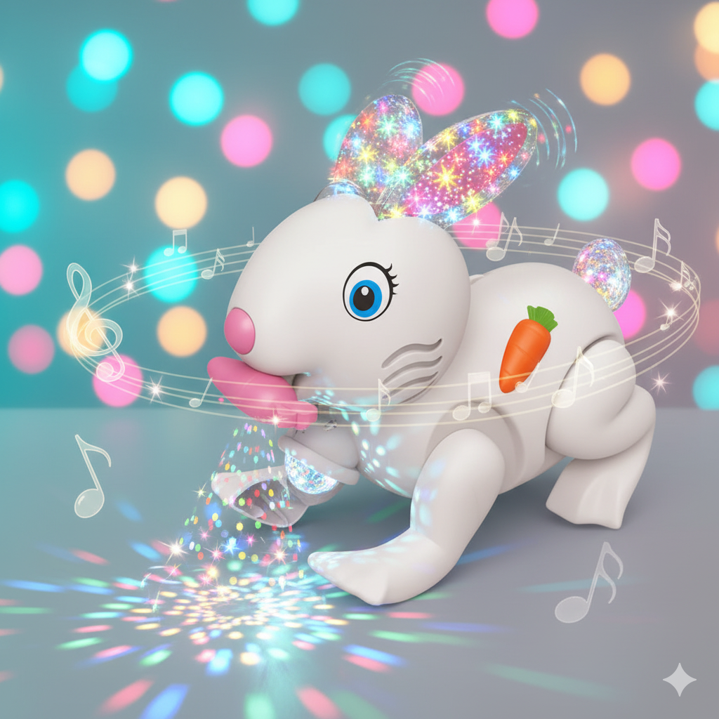 CONEJO FIESTERO CON LUZ LED (RGB) f-v